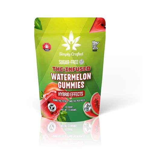 Sugar Free Thc Infused Watermelon Gummies 10 Pack