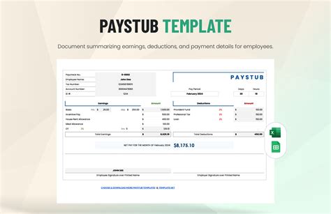 Google Docs Paystub Template - prntbl.concejomunicipaldechinu.gov.co