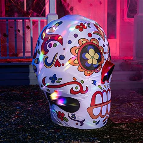 Joiedomi Ft Tall Halloween Inflatable Dia De Los Muertos Calavera