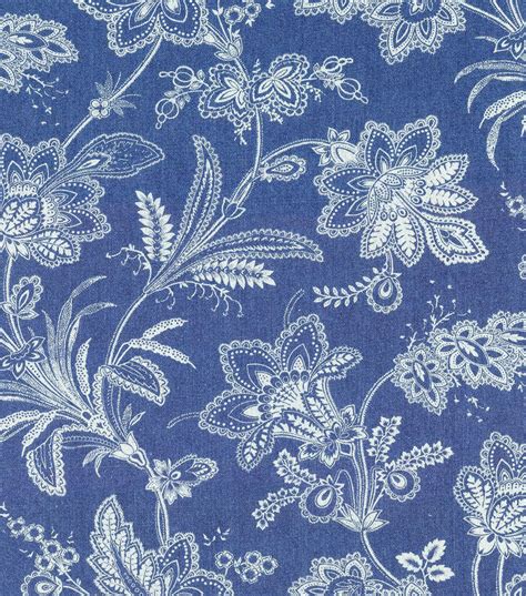 Waverly Upholstery Fabric Follow The Trail Denim Textile Patterns