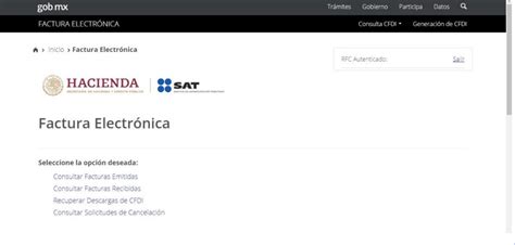 C Mo Consultar Facturas Electr Nicas Recibidas Por El Sat