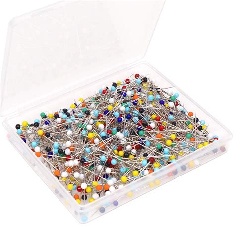 H S Glass Head Sewing Pins For Dressmaking Fabric Projects 500Pcs