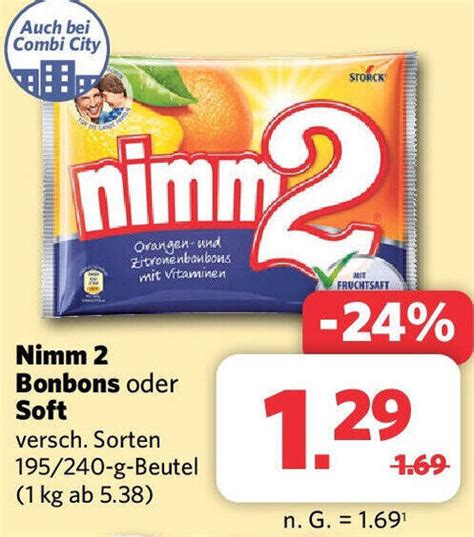 Nimm 2 Bonbons Oder Soft 195 240 G Beutel Angebot Bei Combi