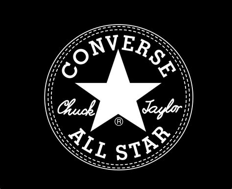 Converse All Star Brand Logo Shoes White Symbol Design Vector ...