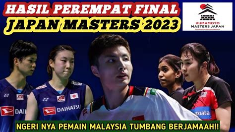 Hasil Semua Sektor Perempat Final Badminton Japan Masters 2023 Hari Ini