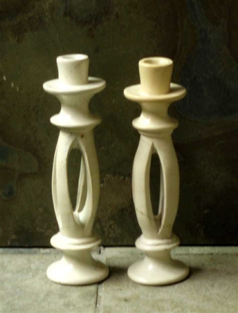 Split Stone Candle Holders