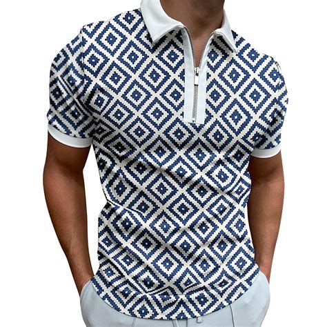 Zrbywb Mens Polo Shirt Mens Turn Down Collar Shirts Slim Fit Short Sleeve Floral 3d Print