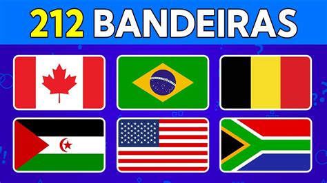 ADIVINHE TODAS as Bandeiras do Mundo Adivinhe o País pela Bandeira