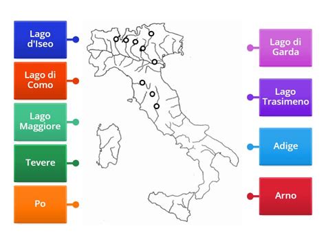 Laghi E Fiumi D Italia Labelled Diagram