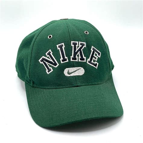 Vintage Nike Green Swoosh Embroidered Logo Cap Nike H Gem