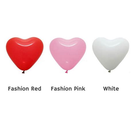 12 Fashion Colour Heart Shape Latex Balloon