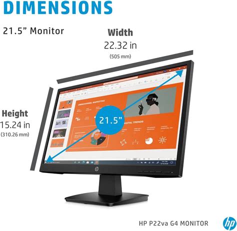 Buy HP P22va G4 21 5 Inch 1080P Computer Monitor Full HD Anti Glare VA