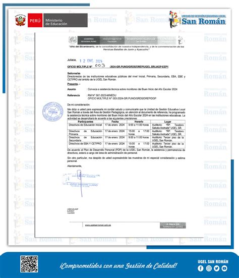 Convoca A Asistencia T Cnica Sobre Monitoreo Del Buen Inicio Del A O