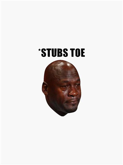 "Michael Jordan crying meme" Sticker by Davis6024 | Redbubble