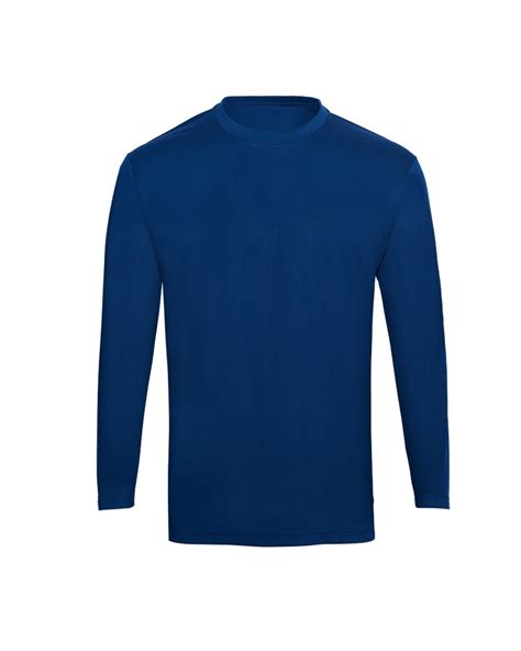 Qd54 Dri Fit Round Neck Long Sleeve T Shirt 160gsm