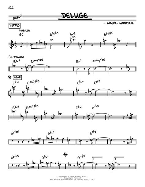 Wayne Shorter Deluge Reharmonized Version Arr Jack Grassel Sheet