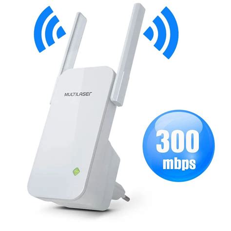 REPETIDOR DE SINAL MULTILASER 300 MBPS 2 ANTENAS RE056 WPS