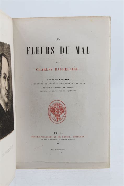 BAUDELAIRE Les Fleurs Du Mal Edition Originale Edition Originale