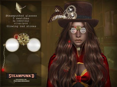 The Sims Resource Steampunked Crystalloid Glasses Club Hairstyles