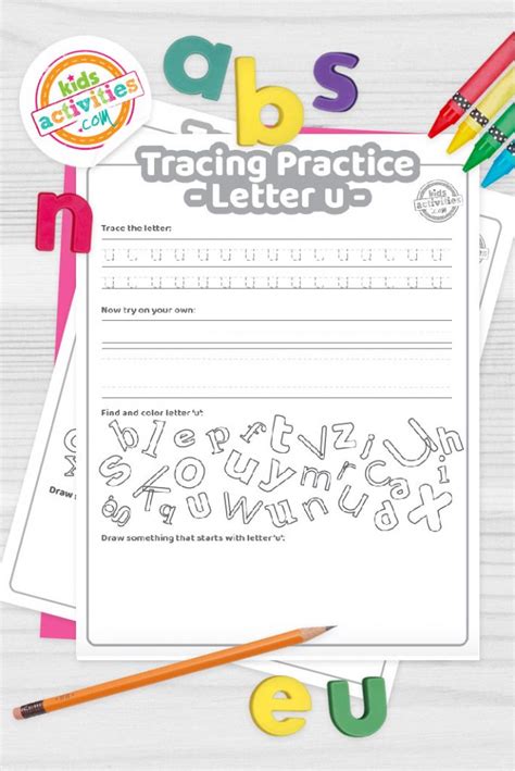 Free Letter U Practice Worksheet Trace It Write It Find It And Draw