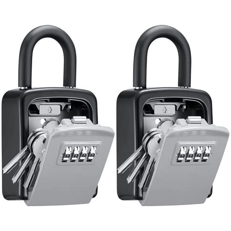 LB003 4-Digit Combination Key Lock Box with Key Hook – Puroma