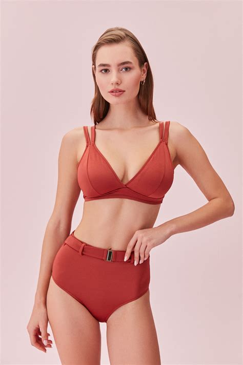 High Waist Belted Bikini Bottom Suwen