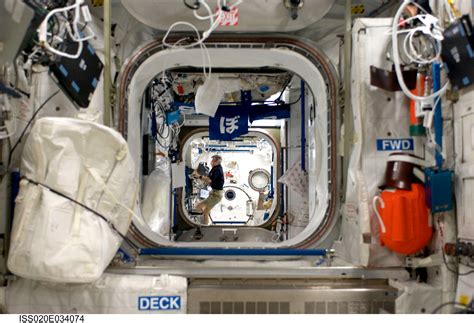 Esa A View From Inside The European Columbus Laboratory Into The