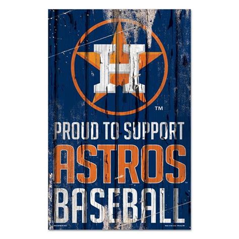 Houston Astros Sign 11x17 Wood Proud To Support Design Walmart Canada