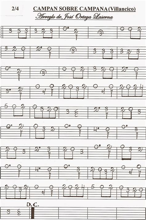 Partituras En Cifra Para Bandurria Y La D De Jos Ortega Laserna