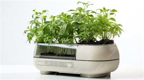 Premium Photo | Advanced Plant Pot with Builtin SelfWatering System on white background