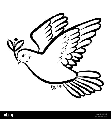 Christian Dove On The Black Background Stock Vector Image And Art Alamy