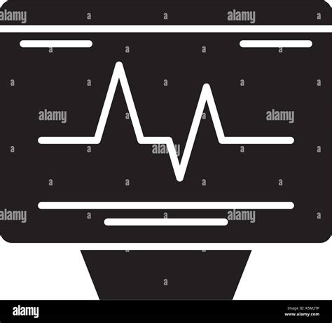 Verificar Cardiovascular Icono Negro Signo De Vectores De Fondo