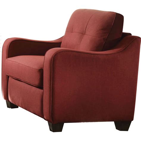 Acme Cleavon Ii Arm Chair In Red Linen