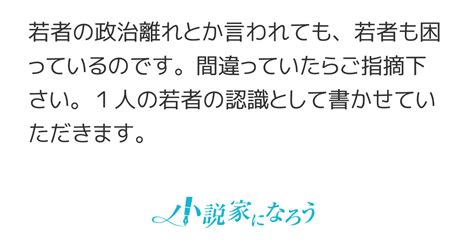 国会議員と若者の政治離れについて〜漠然とした不安を抱いた1人の若者から〜