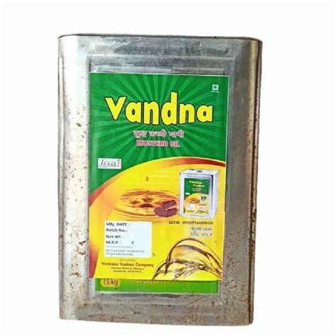 15L Vandna Kachi Ghani Mustard Oil At Rs 1750 Tin Mathura ID