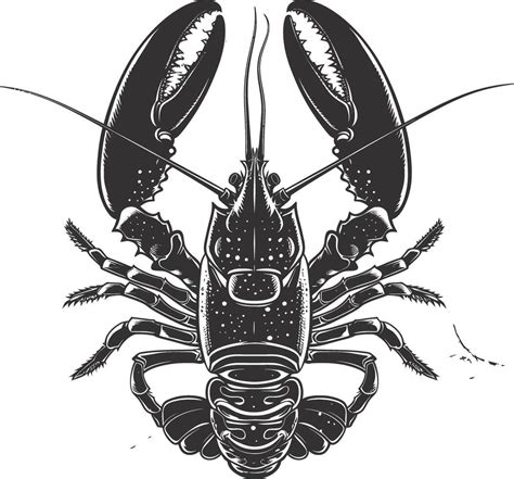 AI generated Silhouette lobster black color only full body 39606468 ...