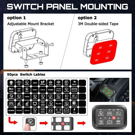 Gang Switch Panel Automatic Dimmable Offroadtown Universal