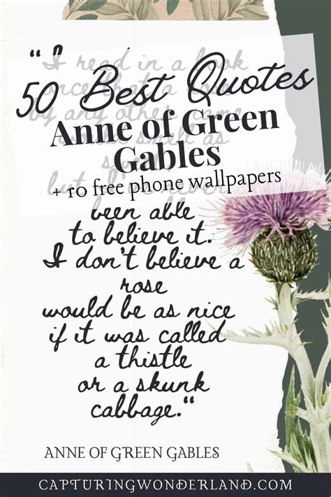 50 Best Anne of Green Gables Quotes — Capturing Wonderland