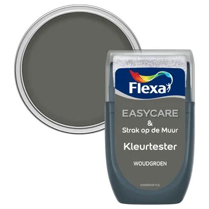 Flexa Muurverf Tester Strak Op De Muur Woudgroen 30ml