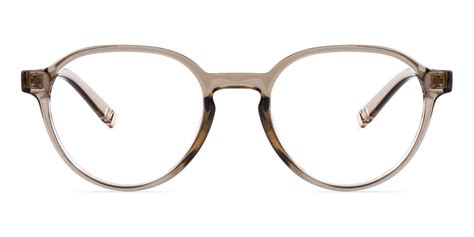 Ecproof Oval Brown Eyeglasses Frame Abbe Glasses