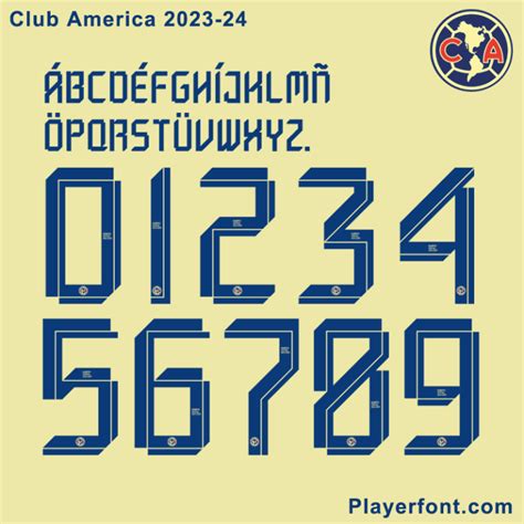 Club América 2023 24 Font Player Font