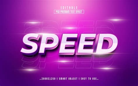 Premium Psd Speed D Editable Text Effect Style