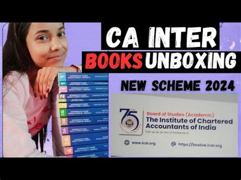 Ca Intermediate New Course Books Unboxing Icai For May Nov