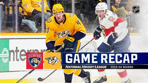 Panthers Defeat Predators End 4 Game Losing Streak