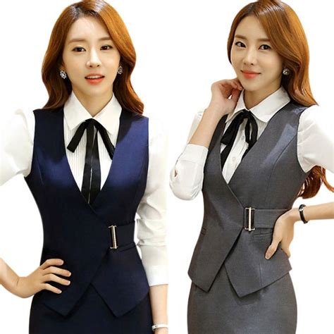 New Women Vest Fashion Office Ladies Business Waistcoat Slim Workwear