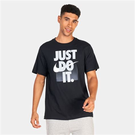 Buy Nike Men S Sportswear Just Do It T Shirt Black In Kuwait Sss