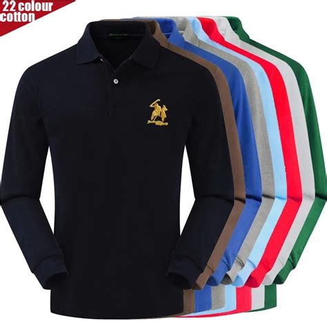 Wholesale Polo T Shirt 100 Cotton Custom Logo Long Sleeve Polo Shirt Manufacturer China