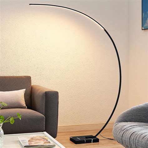 Lindby Kendra Led Arc Floor Lamp Black Lights Co Uk