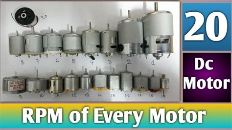 Rpm Of Different Dc Motor Youtube