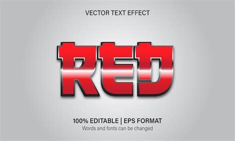 Effet De Style De Texte Rouge Vecteur Premium